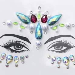 THE LUMi SHOP BB Blue Rhinestone Crystal Face Jewels
