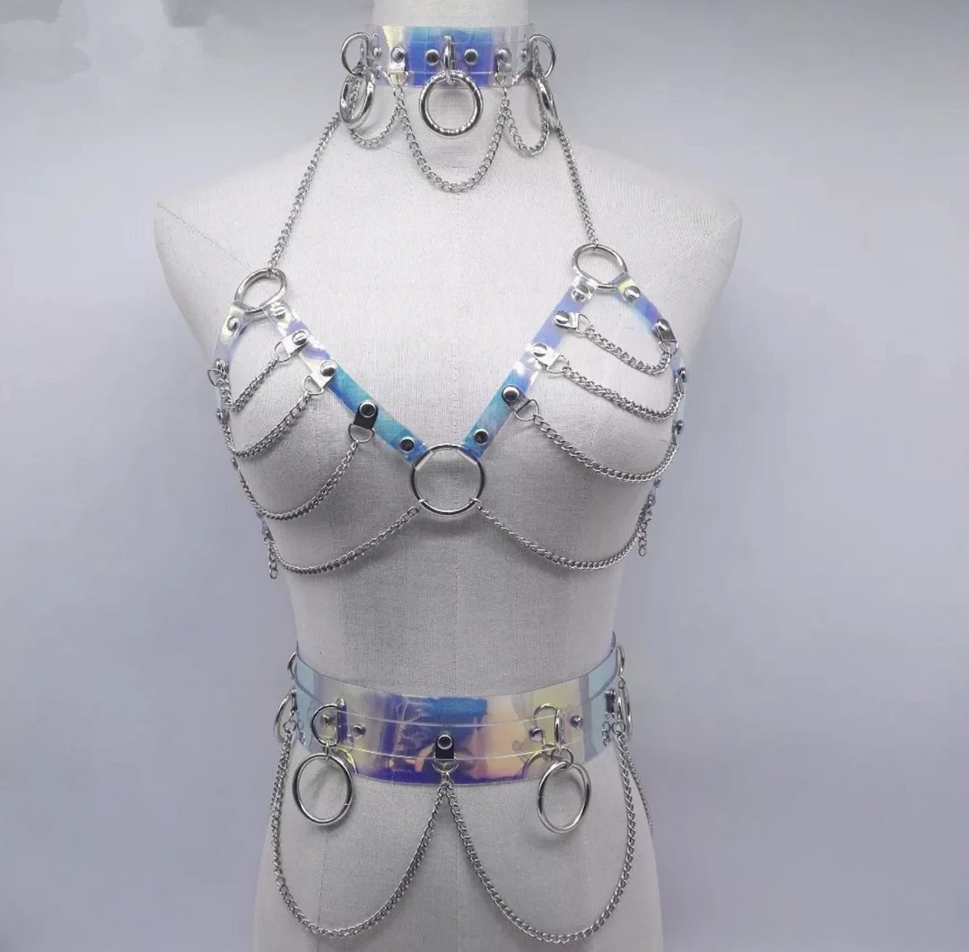 THE LUMi SHOP Handmade Iridescent Body Harness Set (3 Pcs) 3 THE LUMi SHOP Handmade Iridescent Body Harness Set (3 Pcs)