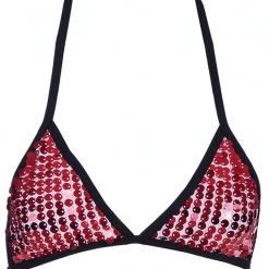 THE LUMi SHOP Cherry Sequin Triangle Top
