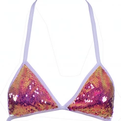 THE LUMi SHOP Passion Fruit Sequin Triangle Top