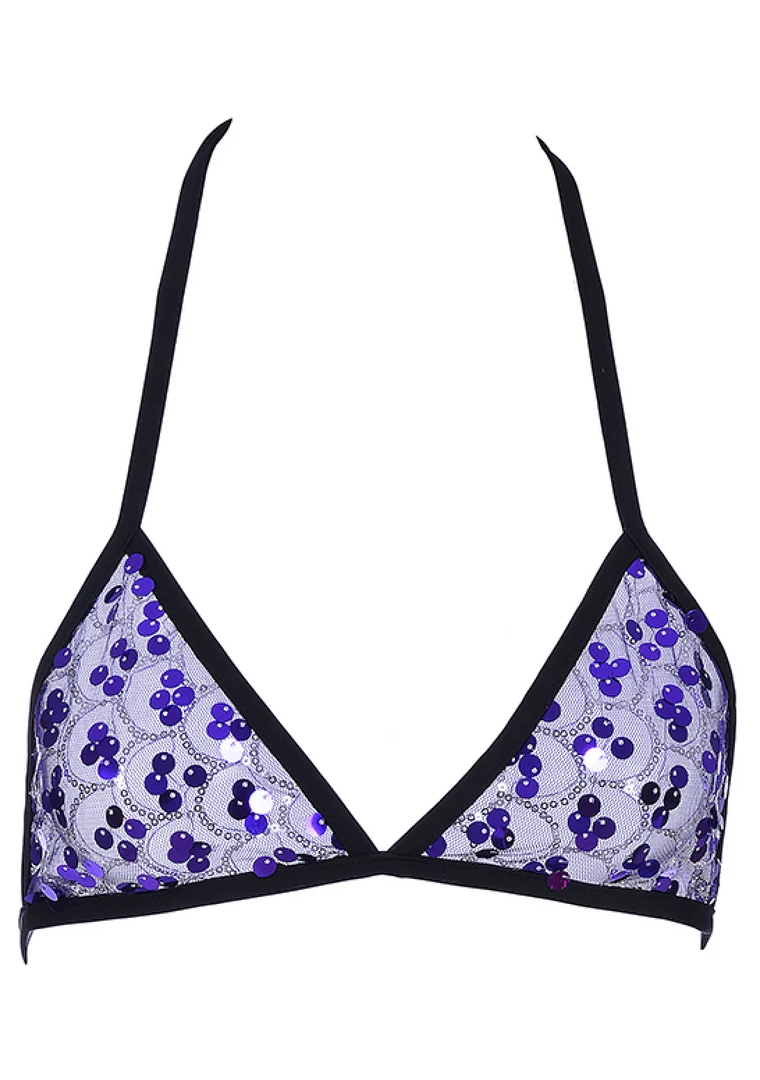 THE LUMi SHOP Lilac Sequin Triangle Top 5 THE LUMi SHOP Lilac Sequin Triangle Top