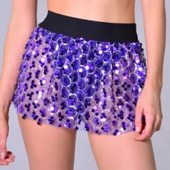 THE LUMi SHOP Mini Sequin Skirt - Purple