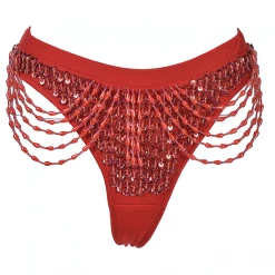 THE LUMi SHOP Hand Stitched Sequin Cheeky Bottoms- Valentine