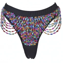 THE LUMi SHOP HAND-STITCHED Hand Stitched Sequin Cheeky Bottoms- Lucky Charms