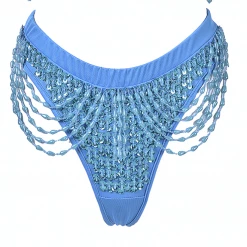 THE LUMi SHOP HAND-STITCHED Hand Stitched Sequin Cheeky Bottoms-Pixie Blue