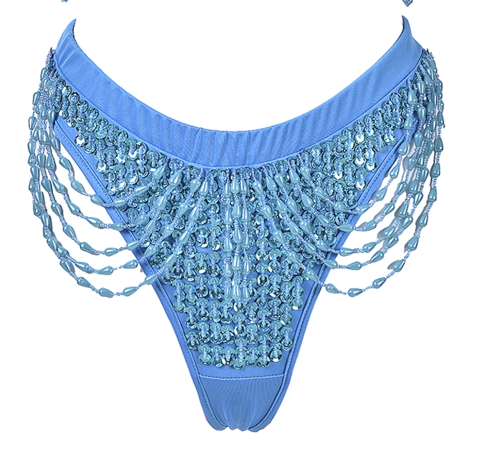 THE LUMi SHOP HAND-STITCHED Hand Stitched Sequin Cheeky Bottoms-Pixie Blue 4 THE LUMi SHOP HAND-STITCHED Hand Stitched Sequin Cheeky Bottoms-Pixie Blue