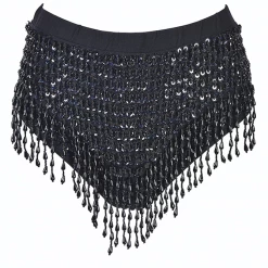 THE LUMi SHOP Hand Stitched Sequin High Waisted Bottoms- Midnight Sequin Shorts