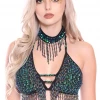 THE LUMi SHOP HAND-STITCHED Hand Stitched Sequin Bra Top- Chameleon 1 THE LUMi SHOP HAND-STITCHED Hand Stitched Sequin Bra Top- Chameleon