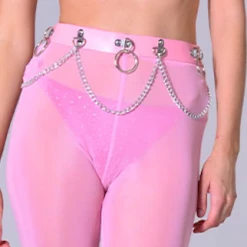 THE LUMi SHOP HARNESSES & CHAINS Pink Vegan Leather Harness Belt