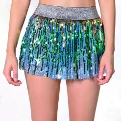 THE LUMi SHOP Mini Sequin Skirt - Oceanside Sequin Skirts 9 THE LUMi SHOP Mini Sequin Skirt - Oceanside Sequin Skirts