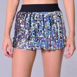 THE LUMi SHOP Mini Sequin Skirt - Hologram