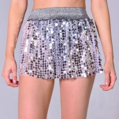 THE LUMi SHOP Mini Sequin Skirt - Silver