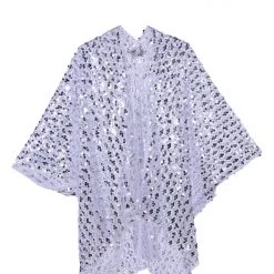 THE LUMI SHOP Sequin Kimono- Disco Silver
