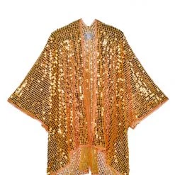 THE LUMI SHOP Sequin Kimono- Amber Gold