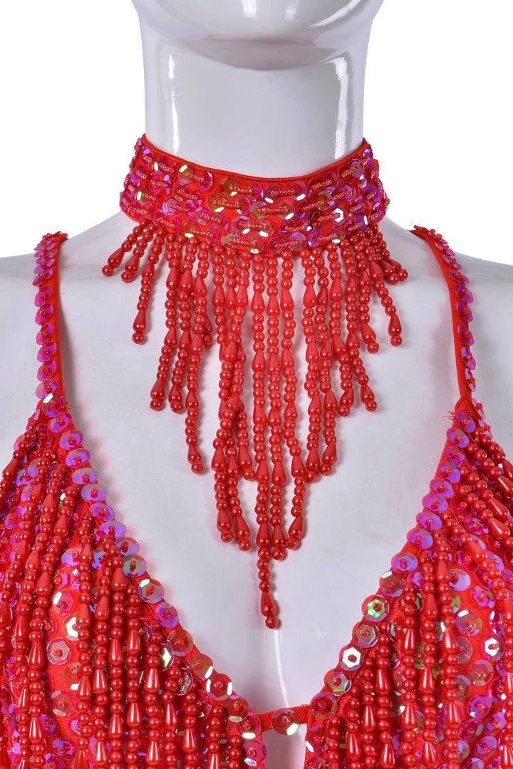 THE LUMI SHOP Hand Stitched Bodysuit- Disco Rose 8 THE LUMI SHOP Hand Stitched Bodysuit- Disco Rose