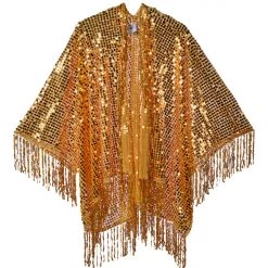 THE LUMI SHOP Sequin Tassel Kimono- Amber Gold SPRING 2022