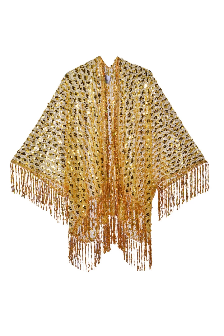 THE LUMI SHOP SPRING 2022 Sequin Tassel Kimono- Gold Treasure 4 THE LUMI SHOP SPRING 2022 Sequin Tassel Kimono- Gold Treasure