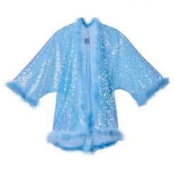 THE LUMI SHOP SPRING 2022 Fuzzy Sequin Kimono- Baby Blue