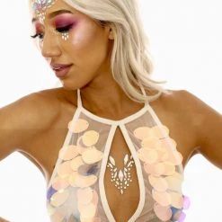 THE LUMi SHOP Sequin Tops Mermaid Scales Sequin Halter Top