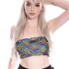 THE LUMi SHOP Sequin Tops 2-Way Rainbow Star Reversible Sequin Tube Top