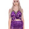 THE LUMi SHOP Reversible Sequin Skirt - Violet Orchid Sequin Skirts