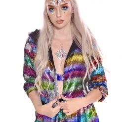THE LUMi SHOP Sequin Jackets Reversible Sequin Jacket - Dreamy Rainbow