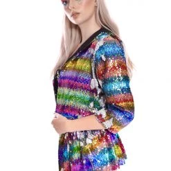 THE LUMi SHOP Sequin Jackets Reversible Sequin Jacket - Dreamy Rainbow