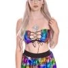 THE LUMi SHOP 2-Way Reversible Sequin Set (Tube Top & Skirt) - Dreamy Rainbow Sequin Sets