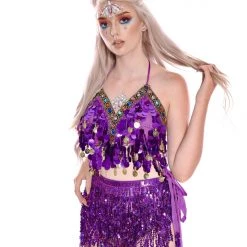 THE LUMi SHOP Reversible Sequin Skirt - Violet Orchid Sequin Skirts 13 THE LUMi SHOP Reversible Sequin Skirt - Violet Orchid Sequin Skirts