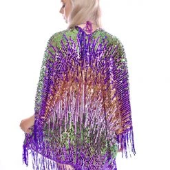 Lumishopusa Gypsy Mermaid Tassel Sequin Kimono
