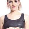 THE LUMi SHOP Obsidian Galaxy Crop Tank Top