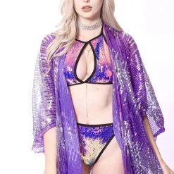 THE LUMi SHOP Signature Sequin Kimonos Disco Sequin Kimono - Star Purple 21 THE LUMi SHOP Signature Sequin Kimonos Disco Sequin Kimono - Star Purple
