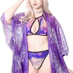THE LUMi SHOP Signature Sequin Kimonos Disco Sequin Kimono - Star Purple 20 THE LUMi SHOP Signature Sequin Kimonos Disco Sequin Kimono - Star Purple