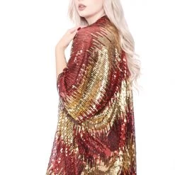 Lumishopusa Sequin Kimono - Autumn