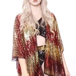 Lumishopusa Sequin Kimono - Autumn