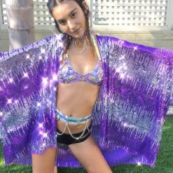 THE LUMi SHOP Signature Sequin Kimonos Disco Sequin Kimono - Star Purple 17 THE LUMi SHOP Signature Sequin Kimonos Disco Sequin Kimono - Star Purple