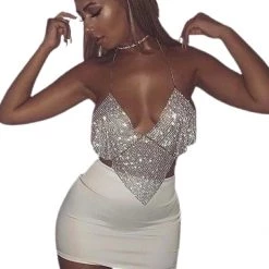 THE LUMi SHOP Tops Superstar Crystal Halter Top