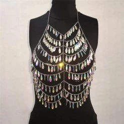 THE LUMi SHOP Tops Crystal Fairy Rhinestone Chain Top