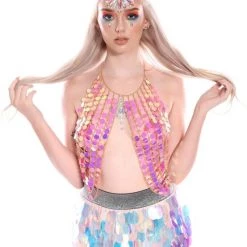 THE LUMi SHOP Magic Pink Doll Iridescent Chain Top