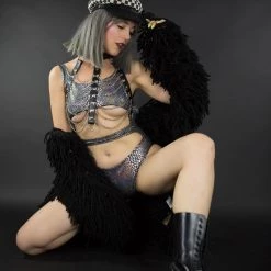 THE LUMi SHOP HARNESSES & CHAINS Black Angel - Leather Chain Harness