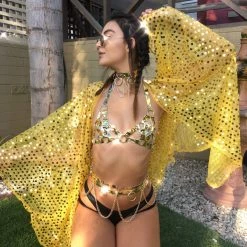 THE LUMi SHOP Signature Sequin Kimonos Sequin Kimono - Honey Gold
