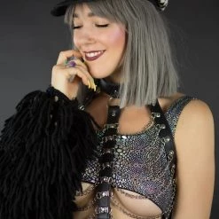 THE LUMi SHOP HARNESSES & CHAINS Black Angel - Leather Chain Harness