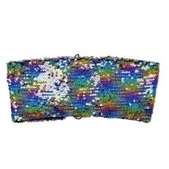 THE LUMi SHOP Sequin Tops 2-Way Rainbow Star Reversible Sequin Tube Top
