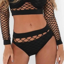 THE LUMi SHOP Black Fishnet Mesh Set (Top & Bottom)