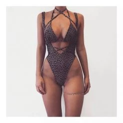 THE LUMi SHOP Leopard Bodysuit Set (2Pcs)
