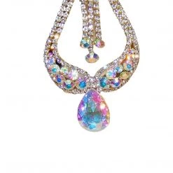 THE LUMi SHOP Diamond Heart AB Rhinestone Earrings SPRING 2022