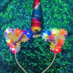 THE LUMi SHOP Original LED Ears - Rainbow Unicorn