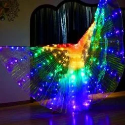 THE LUMi SHOP Handmade Rainbow LED Butterfly Wings (300 Lights, Batteries Not Included)