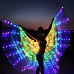 THE LUMi SHOP Handmade Rainbow LED Butterfly Wings (300 Lights, Batteries Not Included)
