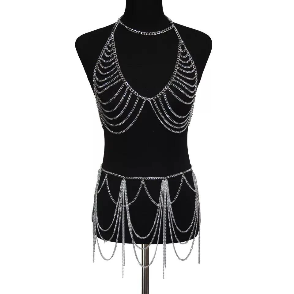 THE LUMi SHOP Sequin Sets Beach Muse Set (Top & Skirt) - Silver 3 THE LUMi SHOP Sequin Sets Beach Muse Set (Top & Skirt) - Silver